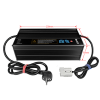 Chargeur de batterie rapide CE 12V 24V 36V 48V 60V 72V 84V 1500W 15A-40A avec affichage LED pour trottinette électrique haute puissance, moto, voiturette de golf