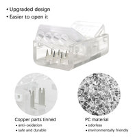Adaptador sin Soldadura para Tiras LED COB SMD, Conector Macho-Hembra de 2, 3 y 4 Pines, 8mm y 10mm