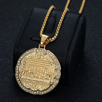 Joyería de Acero Inoxidable Estilo Hip-Hop con Circonita, Colgantes de Moda, Resistentes al Agua, Sin Deslustre, Oro 18K, Nuevo Jesús Iced Out CZ