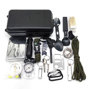 Multi Functional Outdoor Survival Kit With Tools For Hiking Camping Compact Portable Emergency Gear One Size Aluminum Alloy - Product Image 1