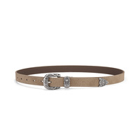 Ceinture en cuir de créateur personnalisée, sangle en cuir fendu, motif floral vintage, boucle en alliage style western, accessoire de taille rétro pour femme