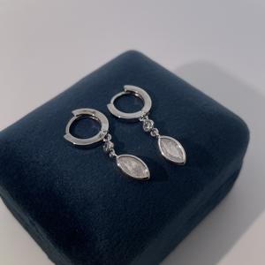 ต่างหูจี้ทองชุบประดับเพชรซิคอนทรงมาร์ควิส ดีไซน์เรขาคณิตทันสมัยสำหรับผู้หญิง จาก Tianyu Gems - Product Image 3