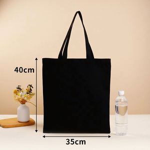 High Quality Black <b>Canvas</b> Storage <b>Tote</b> Bag Reusable and Eco-Friendly for Supermarket and Grocery Use Manufacture Cotton Bag - Product Image 2