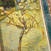 Peintures de paysages européens, fleurs, art mural vintage, cadre en bois, impression sur toile de luxe, décoration de la maison