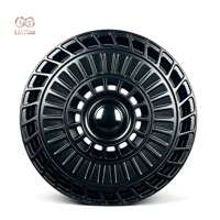 Jantes 20 pouces 5x120 en alliage forgé, design Turbofan Aero Disc, noir brillant, concave profond, performance personnalisée pour la course
