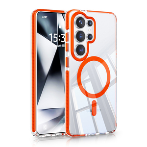Funda Magnética Transparente Ultrafina Serie S26 en Dorado, Naranja, Negro y Cristalino para <span class=keywords><strong>Samsung</strong></span> S26 - Product Image 2