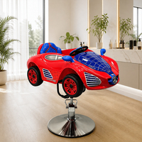 Fauteuil de Barbier Enfant en Forme de Voiture, Chaise de Salon pour Enfants, Vente en Gros, Pivotant et Réglable pour Salon de Coiffure Enfant