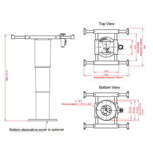 Chất lượng hàng đầu Motorhome màu xám bảng màu chân thuyền biển bảng chân với 360 độ xoay chức năng - Product Image 3