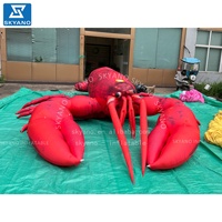 Modèle de homard gonflable géant personnalisé pour la décoration publicitaire d'événements culinaires et de festivals de homards en plein air