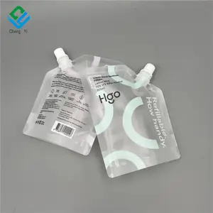 Recyclable Stand Up Pouch Eco-friendly Spout Bags Liquid Plastic Pouches Custom Refill Pouches With Spout 50ml 200ml 500ml