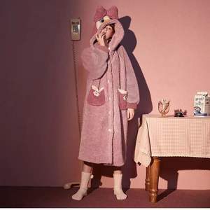 <span class=keywords><strong>Pigiama</strong></span> <span class=keywords><strong>in</strong></span> <span class=keywords><strong>Pile</strong></span> Termico di Poliammide per Donna, Camicia da Notte Invernale con Cartoni Animati, <span class=keywords><strong>Taglie</strong></span> Forti, Abbigliamento da Casa - Product Image 6