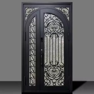 <span class=keywords><strong>Porte</strong></span> en fer forgé martelé TECHTOP - Design floral et traitement anti-corrosion - Product Image 3