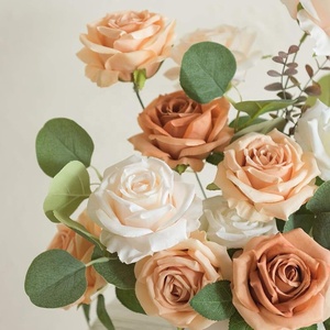 <span class=keywords><strong>Prix</strong></span> de gros Soie Fleurs Champagne Rose Artificielle pour la Décoration de Mariage Cadeau de Saint Valentin - Product Image 5
