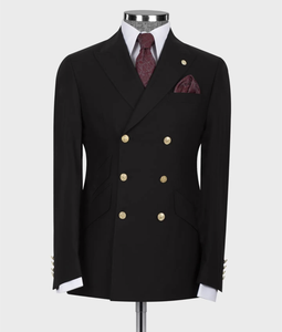 ชุดสูทผู้ชายคลาสสิก สีฟ้าอ่อน 6 กระดุม ทรงเข้ารูป 2 ชิ้น แบบกระดุมสองแถว สำหรับงานแต่งงาน เจ้าบ่าว เพื่อนเจ้าบ่าว เสื้อแจ็คเก็ต กางเกง ตัดเย็บตามสั่ง - Product Image 2