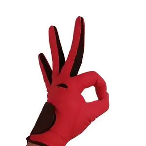 All Weather Red Synthetic Leather Golf Gloves