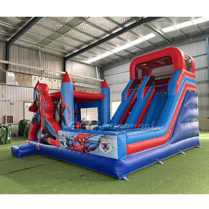 Location de structures gonflables pour fêtes : Château gonflable commercial <span class=keywords><strong>Spiderman</strong></span> Hpfburg avec souffleur d'air - Product Image 3