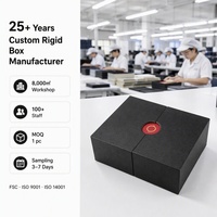 Boîte cadeau rigide personnalisée avec impression pour cadeaux de luxe, double fente coulissante avec dorure à chaud, velours rouge, vente en gros directe d'usine
