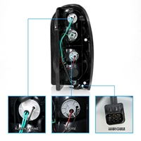 Feu arrière de voiture pour Jeep Liberty 2002 2003 2004 2005 2006 2007 55157060AG/ CH2801158/ 55157061AG/ CH2800158