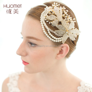 Usine Vente À La Main Perle De Mariage Accessoires De Cheveux De Mariée <span class=keywords><strong>Fantaisie</strong></span> Reine Diadèmes Couronne - Product Image 1