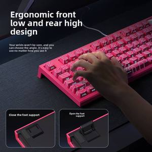 High-end Customized Mechanical Gasket Structure Wired Single Light Backlit Full Key Anti-Ghosting Gaming Competitive <b>Keyboard</b> - Product Image 3