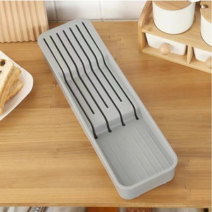 Boîte de rangement pour couteaux de cuisine, 10 compartiments en plastique, support pour couteaux à utiliser dans un tiroir - Product Image 2