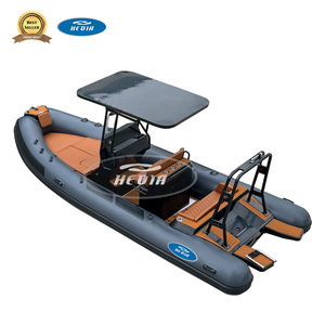 Bateau à nervures noires Hypalon 20ft coque en aluminium Bateau <span class=keywords><strong>semi</strong></span>-<span class=keywords><strong>rigide</strong></span> 6 <span class=keywords><strong>m</strong></span> - Product Image 4