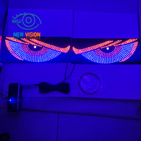 Auto Truck LED Devil Eyes Panel Fenster Verkleidung lampe USB Multi-Mode Neue Windschutz scheibe Animation Warnung Andere Auto Licht Zubehör