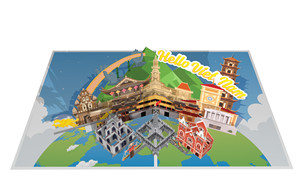 3D Paper <b>Model</b> Greeting Cards Vietnam 3D Popup <b>Model</b> Handmade Paper Craft Souvenir Famous Architecture Postcards Wholesale - Product Image 2