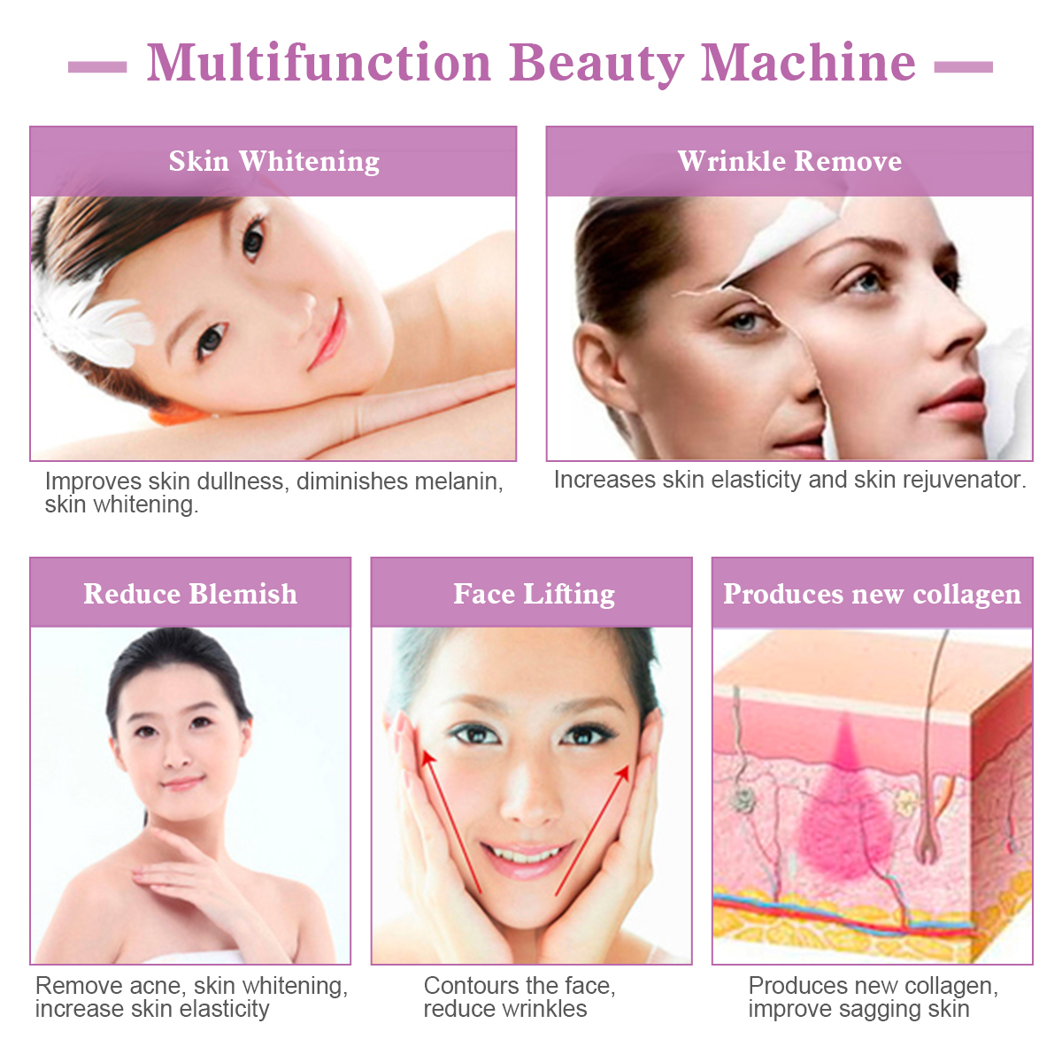 Radio Frequency Facial LED Photon Skin Care Device Face Lifting Tighten Wrinkle Removal Eye Care RF Skin Tightening Mach