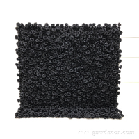 GNW OEM Mur de fleurs décoratif réaliste en roses noires artificielles et plumes, couleur et taille personnalisables, pour la rentrée scolaire