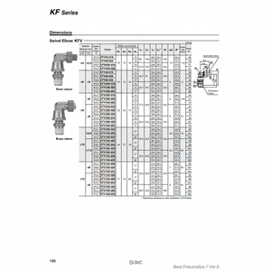 Raccords d'insertion de KFV06B-02S pneumatique SMC Pièces pneumatiques - Product Image 1