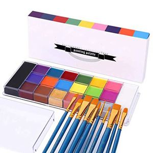 Safe Face Paint Kit Custom Logo Non Toxic Multi-Color Fancy Party <b>Makeup</b> Body Art Moq 100 Sets - Product Image 1