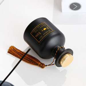 Rỗng màu đen thủy tinh mùi hương sậy khuếch tán chai Jar 50ml 100ml 150ml 250ml hương thơm hương liệu khuếch tán chai với gậy - Product Image 4