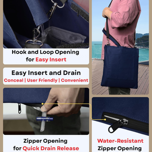 Zipper Urine <strong>Drainage</strong> <strong>Bag</strong> Holder Nephrostomy <strong>Bag</strong> Holder, <strong>Drainage</strong> <strong>Bag</strong> Cover, <strong>Catheter</strong> <strong>Bag</strong> Holder <strong>for</strong> Privacy &amp; Dignity - Product Image 3