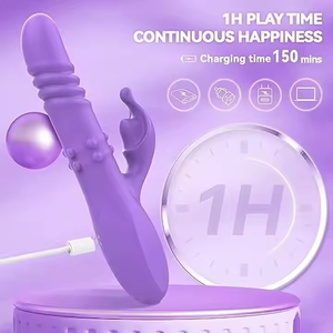 Vibromasseur à baguette AV pour adulte 2 en 1 Stimulateur clitoridien pour léchage de langue Vibromasseur à double usage pour vagin et doigt pour femme - Product Image 4