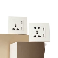 Prise Murale Universelle Multifonction BENDI en Gros, 16A 250V, 5 Prises, Ports USB, IP22, Matériau PC