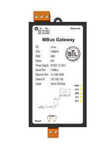 เกตเวย์อุตสาหกรรม MBus to S7, Milesgo PFN1010-MBus, PLC, HVAC, ระบบไฟส่องสว่าง, วาล์ว, เครื่องวัดการไหล, <span class=keywords><strong>OPC</strong></span> <span class=keywords><strong>UA</strong></span>, BTL CE, BAS, IOT - Product Image 1
