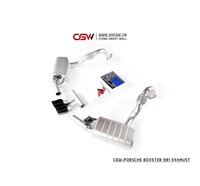 Silenciador de Escape CGW CNC de Alto Rendimiento, de Acero Inoxidable o Titanio, con Ajuste Perfecto para Porsche Cayman 981