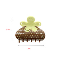 Pince à cheveux en acrylique à pois fraise, vente en gros, mignonne, motif fruit, pour femmes et filles, pince requin, nouvelle arrivée, accessoires capillaires pour usage quotidien