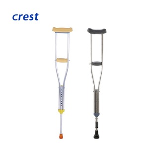 Canne sous-aisselle en alliage d'aluminium et acier inoxydable antidérapante de qualité médicale pour personnes handicapées, réglable en hauteur - Product Image 2