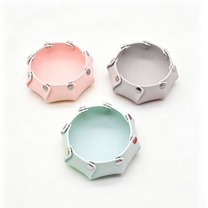 Factory Wholesale ODM/OEM Adjustable Comfortable Detachable Snap-<b>Button</b> Foldable Eco-Friendly Silicone Pet Bowl Portable Travel - Product Image 5