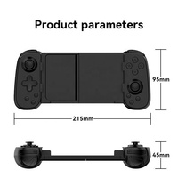 Manette de jeu mobile extensible |   Accessoires de jeu vidéo sans fil D6 pour téléphone, manette de jeu, poignée pour Android, iOS, PC