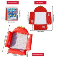 Bouée de natation AGS en PVC, lit flottant et chaise longue gonflables, jouet aquatique pliable