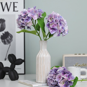 Flores de Hortensia Artificiales Ruilisi, Color Morado y Rosa Claro, de Plástico y Seda, Decoración para el Hogar, Accesorios para Bodas - Product Image 1