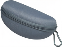 Étui rigide pour lunettes de soleil en EVA avec mousqueton, boîte de rangement portable pour lunettes avec fermeture éclair, pochette de protection antichoc pour lunettes