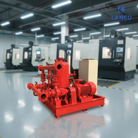 Pompa Sentrifugal Multi Tahap Horizontal Tekanan Tinggi Komersial Bertenaga Listrik Diesel Set Tetes Air Limbah Besi Cor LANCO