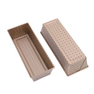 Perforated Toast Bread Mold 2 Pcs Non Stick Carbon Steel Rectangle Cake Mold For Baking - Product Image 4