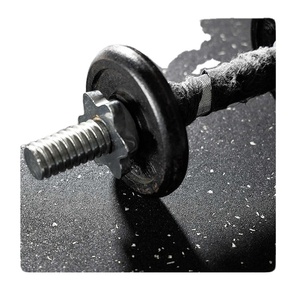 Noir avec le plancher en caoutchouc de gymnase de tapis de plancher de tache blanche pour d'intérieur - Product Image 5