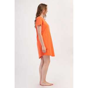 Elegante Vestido Túnica de Manga Corta con Cuello Redondo y Bolsillo Ovalado para Mujer, Talla Grande, Largo hasta la Rodilla, Diseño Sólido, Ideal para el Día del Club, Disponible en Talla XS - Product Image 2