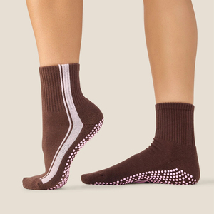 Customizable Logo Non-Slip <b>Socks</b> With Dot <b>Grip</b> And Color Block Design For Women Ankle Length Anti-Slip Floor <b>Socks</b> - Product Image 6
